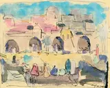 Ville orientale by Charles Dufresne, Aquarelle signée en bas à droite, sold Mar 2015