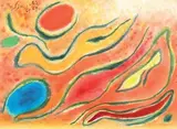 Composition by Gustave Singier, 1969, Aquarelle signée et datée en haut à gauche, sold Mar 2015