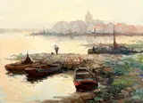 Pêcheurs sur la grève by Kees Terlouw, Toile signée en bas à droite, sold Mar 2015