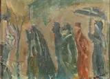 Sous la pluie by Gabriel Dauchot, 1944, Toile signée en bas à droite et datée, sold Mar 2015