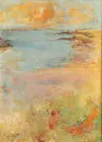 Chausey, août by Jean Commère, Toile signée et située en bas à gauche, sold Mar 2015