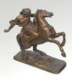 Amazone by Jean-Jacques Feuchère, 1843, Épreuve en bronze à patine mordorée, sold Mar 2015