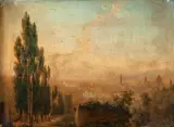 Florence, vue de San Miniato by Louise-Joséphine Sarazin de Belmont, Toile marou ée sur panneau, sold Nov 2014