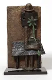 Homme à la marguerite by Jean Lambert-Rucki, Bronze polychrome portant en bas à gauche Lambert Rucki et en bas à droite: EA1 et cachet, sold Oct 2014