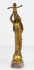 Vierge d’Albert by Albert Roze, Épreuve en bronze à patine dorée, sold Sep 2024