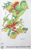 pour les Jeux Olympiques de Munich en 1972 - "Olympische Spiele München 1972 by Charles Lapicque, Affiche lithographique originale, sold Jul 2024