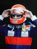 Lauda ouvrant sa visière, Grand Prix de France au Paul Ricard by Serge Ihler, 1983, Tirage photographique, sold Jul 2024