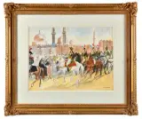 L'entrée de Bonaparte au Caire » by Yves Brayer, 1969, Aquarelle sur papier, sold Jul 2024