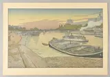 Le Pont des Saints-Pères et le Louvre, 1900 Planche n°6 sur 8 de la série des Paysages parisiens by Henri Rivière, Lithographie en, sold Jul 2024