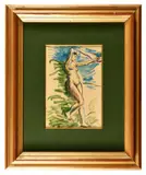 Femme nue by Othon Friesz, Aquarelle, sold Jul 2024