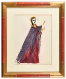 La Tragédienne by Léonor Fini, Aquarelle, sold Jul 2024
