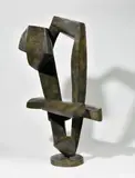 Le couple spatial by Roger Desserprit, 1959, Bronze, sold Jul 2024