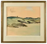 Moulin sur la côte by Gaston Balande, Aquarelle, sold Jul 2024