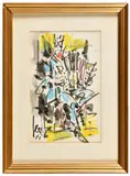 L'accordéoniste by Gen Paul, 1971, Gouache, sold Jul 2024