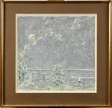 Les voiliers by Hans Seiler, 1965, Gouache, sold Jul 2024