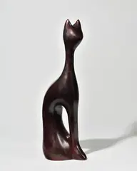 La Chatte by Xavier Alvarez, Bronze à cire perdue, patine acajou, sold Jul 2024