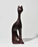 La Chatte by Xavier Alvarez, Bronze à cire perdue, patine acajou, sold Jul 2024