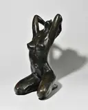 Au Réveil by Jorge Borrás, 2005, Bronze à patine brun mordorée, sold Jul 2024