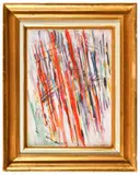 Composition by Oscar Gauthier, vers 1990, Gouache sur papier, sold Jul 2024