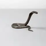 Sculpture «Cobra by Jean Dunand, Bronze patiné, traces de laque rouge et de dorure, sold Dec 2014