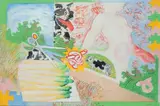 Les asperges by Camille De Taeye, 1972, Gouache, crayon et encre sur papier, sold Dec 2014