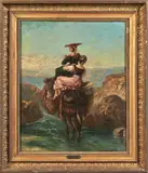 Céleste et Caroline dites les Niçoises à mulet by Paul Huet, Panneau renforcé (Muller fils), sold Nov 2014