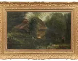 Vieux moulin à Villers by Paul Huet, Panneau, sold Nov 2014