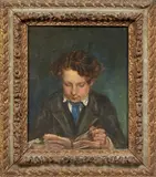 Portrait de son fils à l'âge de 15 ans by Paul Huet, Panneau parqueté, sold Nov 2014