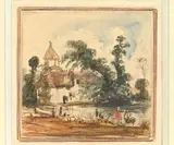 La petite anse, effet Matinal, Normandie 1823 by Paul Huet, Aquarelle, sold Nov 2014