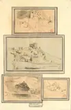 Château-Gaillard à différentes heures by Paul Huet, Crayon noir, quatre dessins sur un même montage, sold Nov 2014