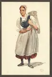 Pêcheur au Tréport by Paul Huet, Aquarelle sur traits de crayon noir, sold Nov 2014
