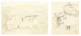 Un moulin au pied des montagnes d'Auvergne by Paul Huet, Crayon noir et lavis brun, sold Nov 2014
