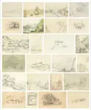 Jean Julien Deltil entra aux Beaux-Arts de Paris en 1813, où il fut l'élève de Debret. Il se forma également au côté de David. Il exposa au Salon entre 1814 et by Son Maître Jean Julien Deltil, Crayon noir, une aquarelle H_13 cm L_23 cm, H_30 cm L_42 cm, H_41,6 cm L_29 cm H_23 cm L_3, sold Nov 2014