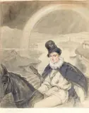 Deux projets pour Le voyageur de l'impossible by Maurice Perret - Carnot, Crayon noir et crayons de couleur, rehauts de blanc, sold Nov 2014