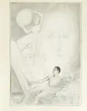 Deux projets pour Le livre de la vie by Maurice Perret - Carnot, Crayon noir et rehauts d'aquarelle, sold Nov 2014