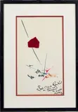 Composition by Gorges Mathieu, Encre et collage sur papier, sold Jun 2014