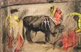 Corrida, ca 1925-1930 by Francis Picabia, Gouache et aquarelle sur papier, sold Jun 2014