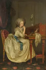Portrait de Marie - Thérèse de Savoie Carignan, princesse de Lamballe by Anton Hickel, 1788, Toile, sold Mar 2024