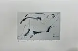 Nu alongé by Bonnefoit Alain Bonnefoit, Lithographie Au crayon "A Monsieur Michel Mosnier Amicalement, A, sold Sep 2023