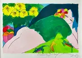 Femme nue aux sauterelles by Ting Walasse Ting, 1985, Lithographie, sold Sep 2023