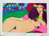Femme nue dans la cuisine by Ting Walasse Ting, 1988, Lithographie "Artist proof", sold Sep 2023