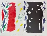 Composition polychrome by Kuroda Aki Kuroda, Lithographie, sold Sep 2023