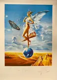 Femme ailée nue , La Fortune by Siudmak Wojciech Siudmak, Lithographie E, sold Sep 2023