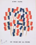 Le Bibi de la Réré (1789-1989) by Serge Iii Oldenbourg, 1989, Collage de mini drapeaux de la République française sur papier, sold Jun 2023