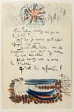 * Poème-Objet by Martial Raysse, 1957, Encre et gouache sur papier, sold Jun 2023