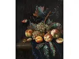 Früchtestillleben mit Schmetterling by Willem Grasdorp, oil on canvas, offered Mar 2025