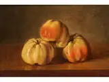 Stillleben mit Äpfeln by Dominique Pergaut, oil on paper, offered Jul 2015