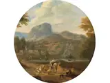Italienische Flusslandschaft by Nicolaes Pieterszoon Berchem, oil on panel, offered Mar 2026