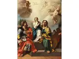 Die Erziehung der Jungfrau Maria by Francesco de Mura, oil on canvas, offered Jun 2023