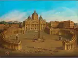 Ansicht des Petersplatzes in rom by Joseph Bolzern, oil on canvas, offered Jun 2023